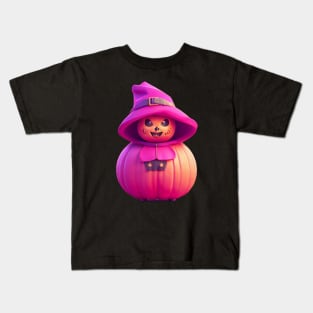 Halloween pink pumpkin Kids T-Shirt